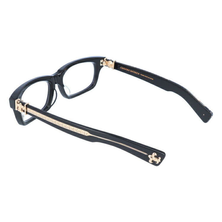 クロムハーツ メガネ 度付き 度なし 伊達メガネ 眼鏡 メガネフレーム CHROME HEARTS アジアンフィット SPLAT-A BK-GP 55サイズ スクエア型 ユニセックス メンズ レディース 紫外線 UVカット ラッピング無料