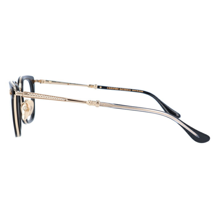 クロムハーツ メガネ 度付き 度なし 伊達メガネ 眼鏡 メガネフレーム CHROME HEARTS STRAPADICTOME BK/GP 51サイズ スクエア型 ユニセックス メンズ レディース 紫外線 UVカット ラッピング無料