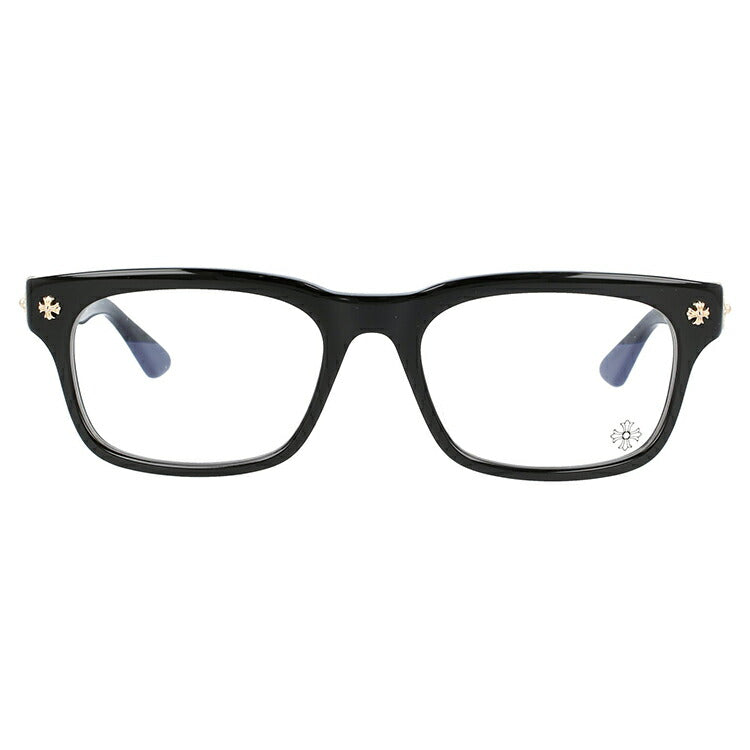 クロムハーツ メガネ 度付き 度なし 伊達メガネ 眼鏡 メガネフレーム CHROME HEARTS レギュラーフィット VAGILANTE BK-GP 54サイズ スクエア型 ユニセックス メンズ レディース 紫外線 UVカット ラッピング無料