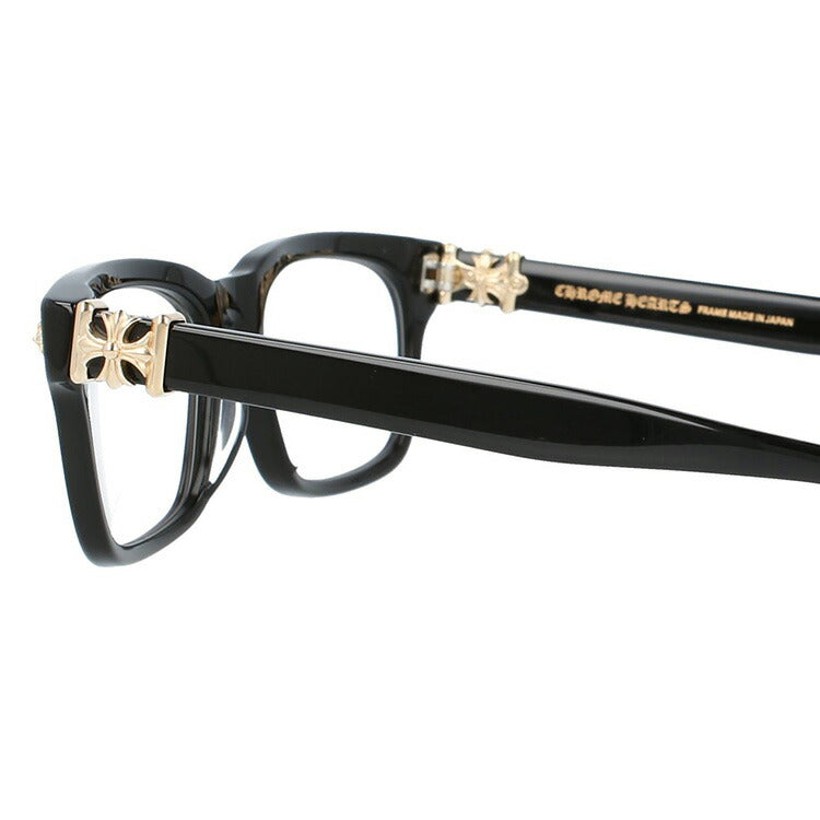 クロムハーツ メガネ 度付き 度なし 伊達メガネ 眼鏡 メガネフレーム CHROME HEARTS レギュラーフィット VAGILANTE BK-GP 54サイズ スクエア型 ユニセックス メンズ レディース 紫外線 UVカット ラッピング無料