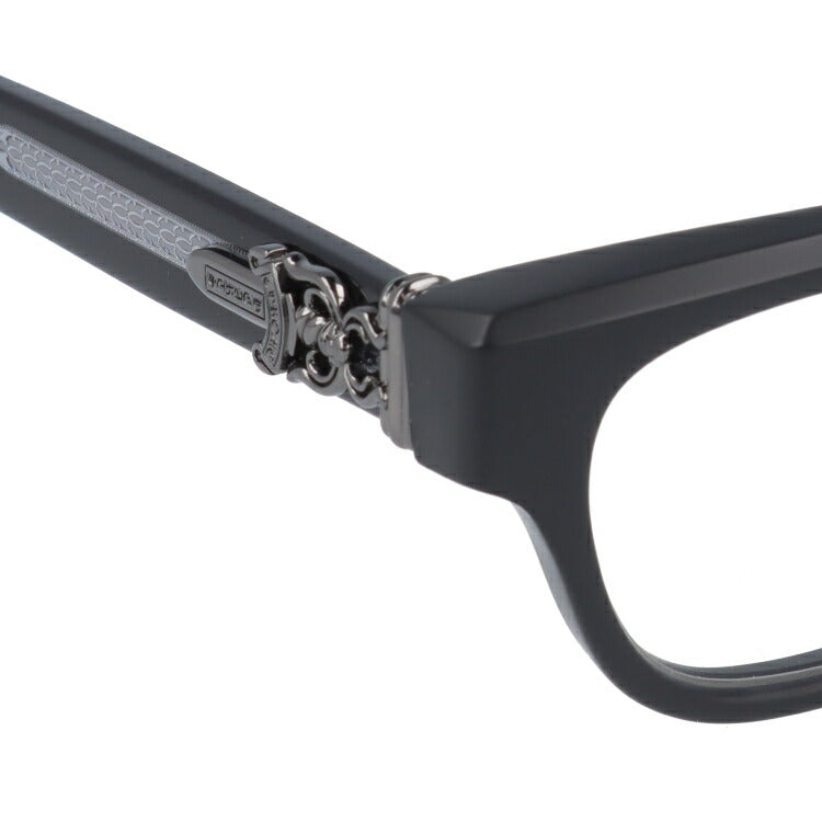 クロムハーツ メガネ 度付き 度なし 伊達メガネ 眼鏡 メガネフレーム CHROME HEARTS レギュラーフィット CUNTVOLUTED MBK 49サイズ ウェリントン型 ユニセックス メンズ レディース 紫外線 UVカット ラッピング無料