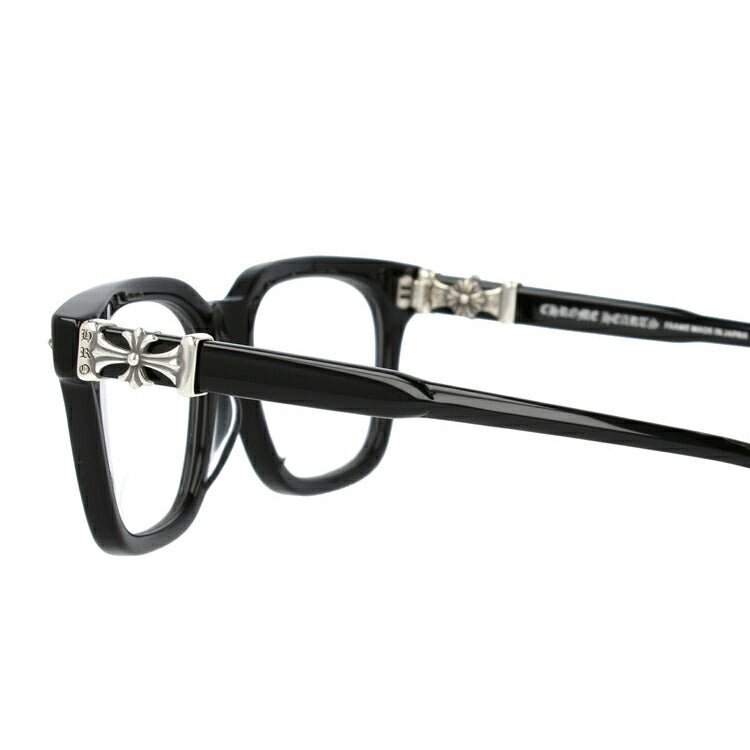クロムハーツ メガネ 度付き 度なし 伊達メガネ 眼鏡 メガネフレーム CHROME HEARTS レギュラーフィット COX UCKER BK 52サイズ ウェリントン型 ユニセックス メンズ レディース 紫外線 UVカット ラッピング無料