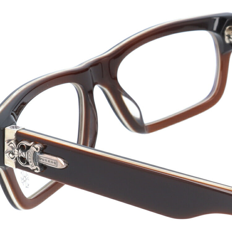 クロムハーツ メガネ 度付き 度なし 伊達メガネ 眼鏡 メガネフレーム CHROME HEARTS アジアンフィット INFLATABLE DATE-A BRBBR 56サイズ スクエア型 ユニセックス メンズ レディース 紫外線 UVカット ラッピング無料
