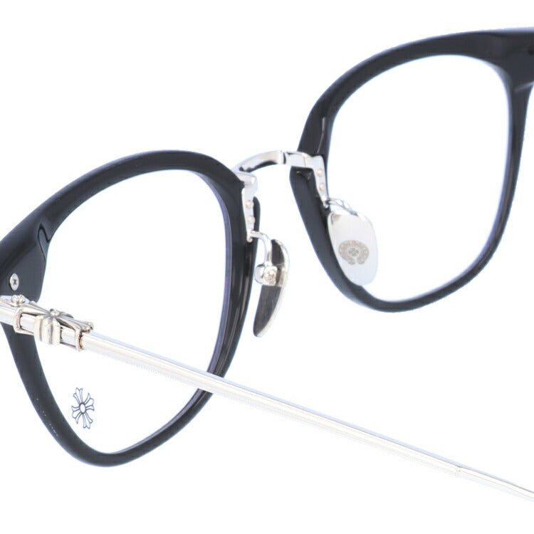 クロムハーツ メガネ 度付き 度なし 伊達メガネ 眼鏡 メガネフレーム CHROME HEARTS SHAGASS BK-SS 51サイズ ウェリントン型 ユニセックス メンズ レディース 紫外線 UVカット ラッピング無料