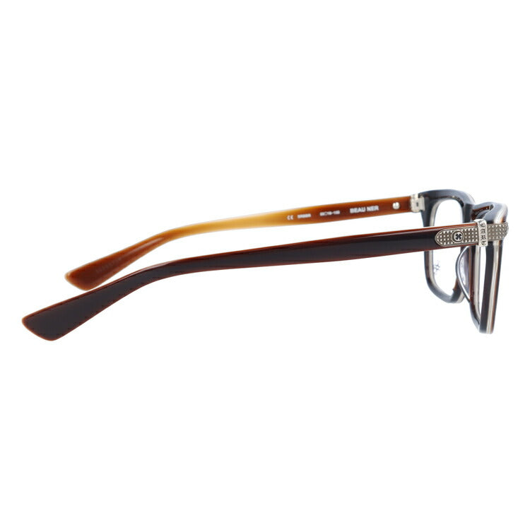 クロムハーツ メガネ 度付き 度なし 伊達メガネ 眼鏡 メガネフレーム CHROME HEARTS レギュラーフィット BEAU NER BRBBR 53サイズ ウェリントン型 日本製 クロス ユニセックス メンズ レディース 紫外線 UVカット ラッピング無料