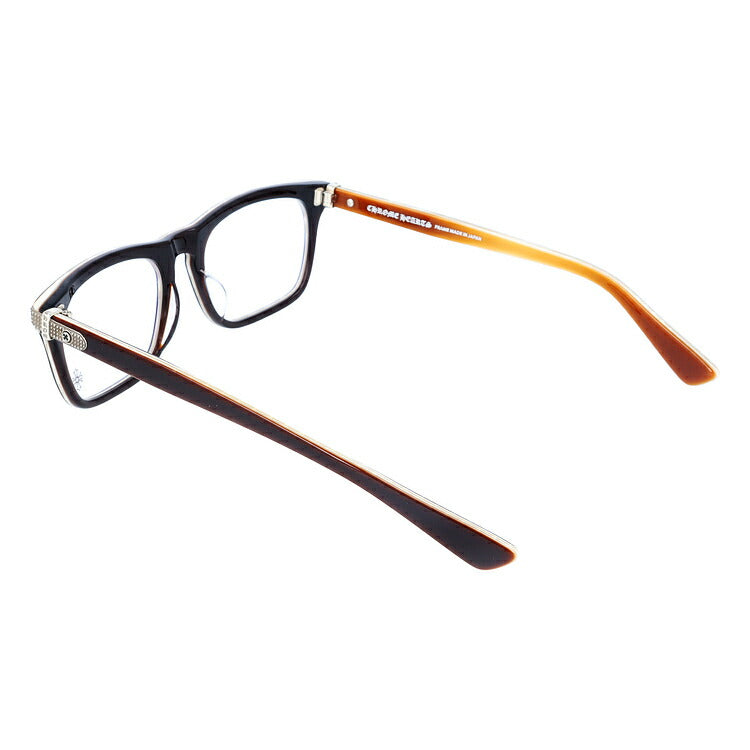 クロムハーツ メガネ 度付き 度なし 伊達メガネ 眼鏡 メガネフレーム CHROME HEARTS レギュラーフィット BEAU NER BRBBR 53サイズ ウェリントン型 日本製 クロス ユニセックス メンズ レディース 紫外線 UVカット ラッピング無料