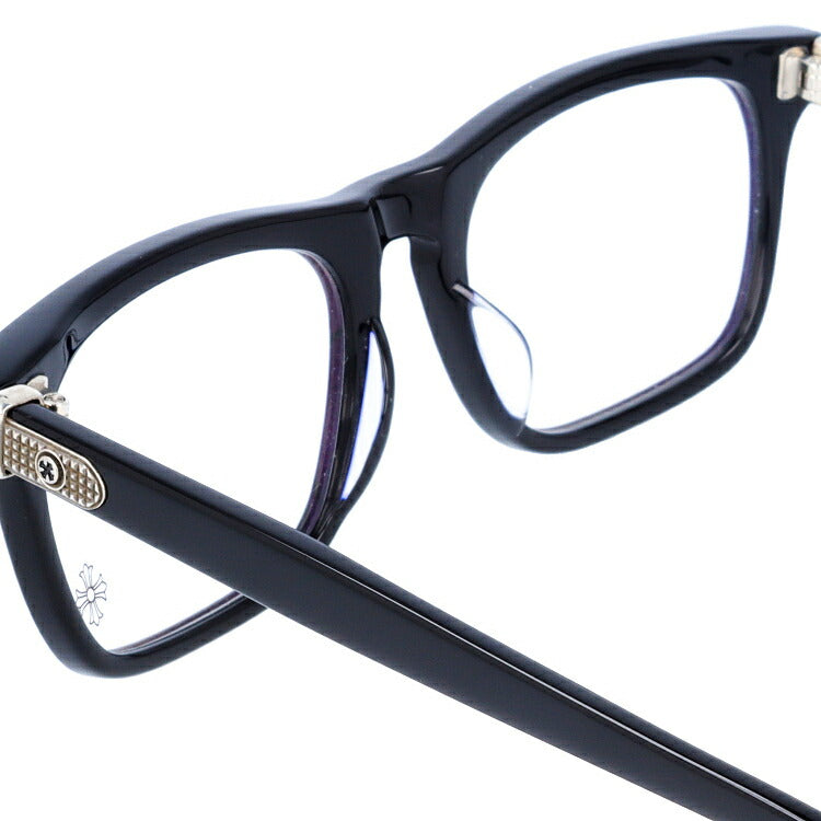クロムハーツ メガネ 度付き 度なし 伊達メガネ 眼鏡 メガネフレーム CHROME HEARTS レギュラーフィット BEAU NER BK 53サイズ ウェリントン型 日本製 クロス ユニセックス メンズ レディース 紫外線 UVカット ラッピング無料