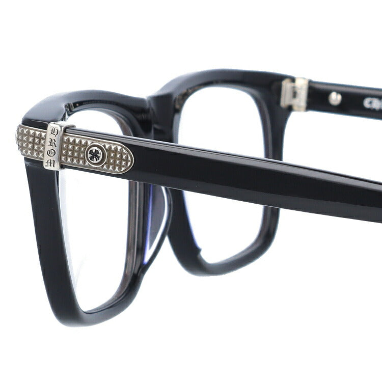 クロムハーツ メガネ 度付き 度なし 伊達メガネ 眼鏡 メガネフレーム CHROME HEARTS レギュラーフィット BEAU NER BK 53サイズ ウェリントン型 日本製 クロス ユニセックス メンズ レディース 紫外線 UVカット ラッピング無料