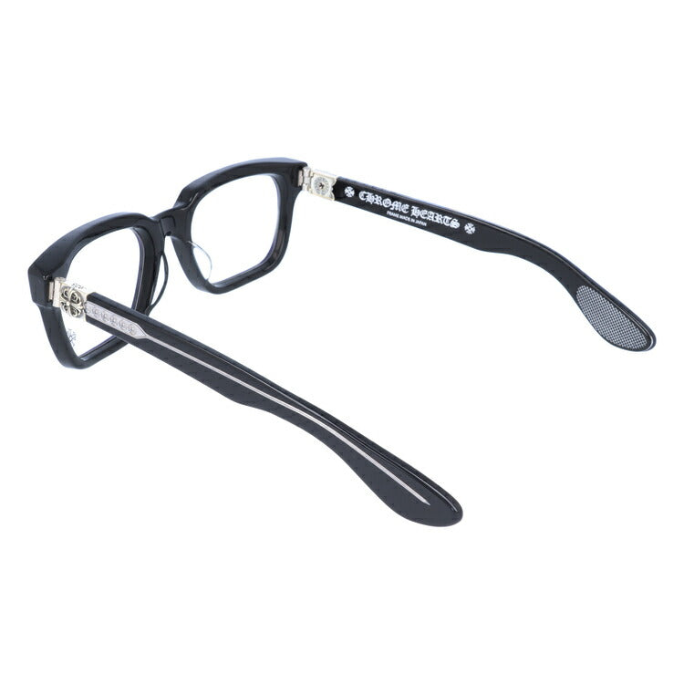 クロムハーツ メガネ 度付き 度なし 伊達メガネ 眼鏡 メガネフレーム CHROME HEARTS レギュラーフィット DAFFADLDO BK 53サイズ スクエア型 日本製 フローラル ユニセックス メンズ レディース 紫外線 UVカット ラッピング無料