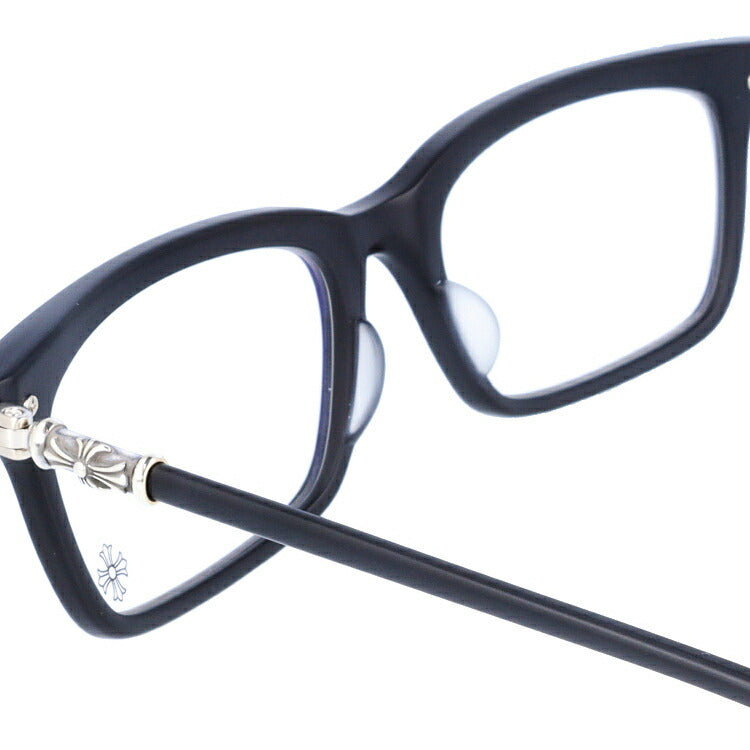 クロムハーツ メガネ 度付き 度なし 伊達メガネ 眼鏡 メガネフレーム CHROME HEARTS アジアンフィット FUN HATCH-A MBK 54サイズ スクエア型 日本製 CHクロス ユニセックス メンズ レディース 紫外線 UVカット ラッピング無料