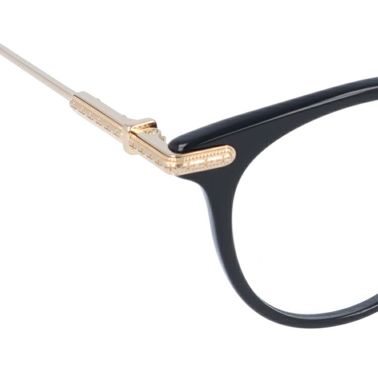 クロムハーツ メガネ 度付き 度なし 伊達メガネ 眼鏡 メガネフレーム CHROME HEARTS JACK ON BK/GP 49サイズ ボストン型 日本製 クロス ユニセックス メンズ レディース 紫外線 UVカット ラッピング無料