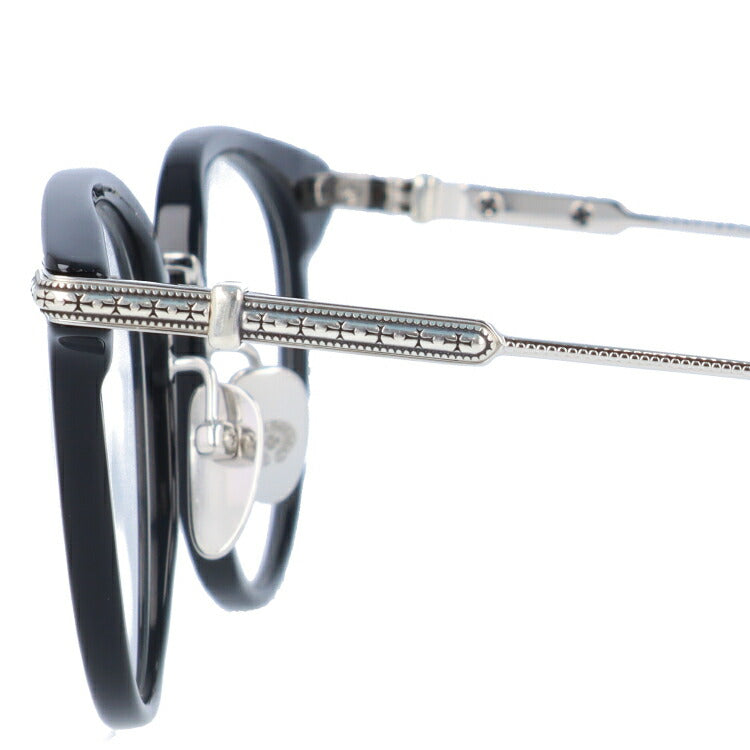 【選べる15色 ライトカラーレンズ】クロムハーツ ライトカラー サングラス CHROME HEARTS JACK ON BK/SS 49 日本製 クロ ボストン型 メンズ レディース アウトドア 運転 ドライブ レジャー UVカット 伊達 メガネ 眼鏡