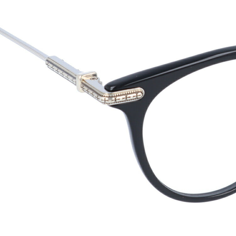 クロムハーツ メガネ 度付き 度なし 伊達メガネ 眼鏡 メガネフレーム CHROME HEARTS JACK ON BK/SS 49サイズ ボストン型 日本製 クロス ユニセックス メンズ レディース 紫外線 UVカット ラッピング無料
