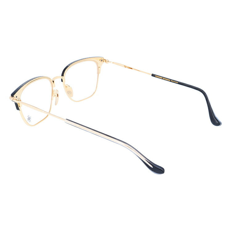 クロムハーツ メガネ 度付き 度なし 伊達メガネ 眼鏡 メガネフレーム CHROME HEARTS MUFFBUFFIN' MBK/GP 53サイズ ウェリントン型 日本製 クロス ユニセックス メンズ レディース 紫外線 UVカット ラッピング無料