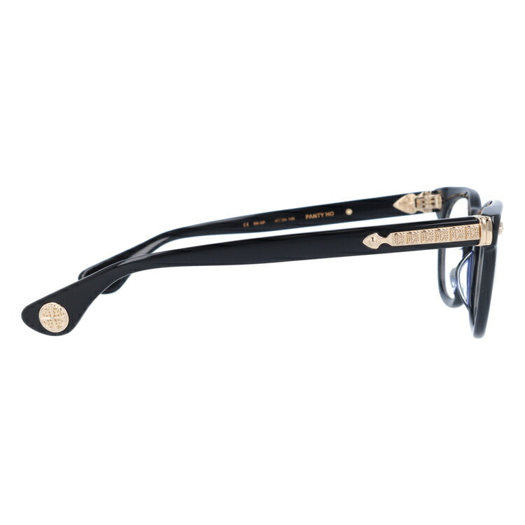 クロムハーツ メガネ 度付き 度なし 伊達メガネ 眼鏡 メガネフレーム CHROME HEARTS レギュラーフィット PANTY HO BK-GP 47サイズ ウェリントン型 日本製 フローラル スパイダー ユニセックス メンズ レディース 紫外線 UVカット ラッピング無料