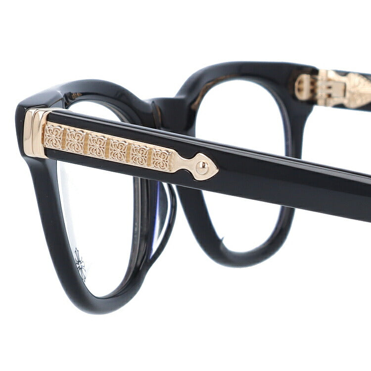クロムハーツ メガネ 度付き 度なし 伊達メガネ 眼鏡 メガネフレーム CHROME HEARTS レギュラーフィット PANTY HO BK-GP 47サイズ ウェリントン型 日本製 フローラル スパイダー ユニセックス メンズ レディース 紫外線 UVカット ラッピング無料