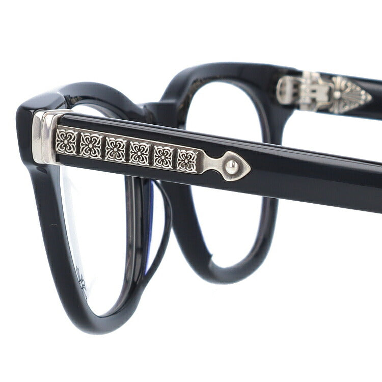クロムハーツ メガネ 度付き 度なし 伊達メガネ 眼鏡 メガネフレーム CHROME HEARTS レギュラーフィット PANTY HO BK 47サイズ ウェリントン型 日本製 フローラル ユニセックス メンズ レディース 紫外線 UVカット ラッピング無料