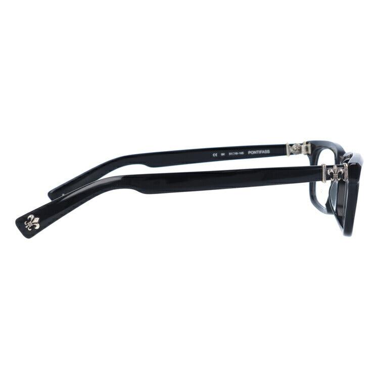 クロムハーツ メガネ 度付き 度なし 伊達メガネ 眼鏡 メガネフレーム CHROME HEARTS レギュラーフィット PONTIFASS BK 51サイズ スクエア型 日本製 フレア ユニセックス メンズ レディース 紫外線 UVカット ラッピング無料