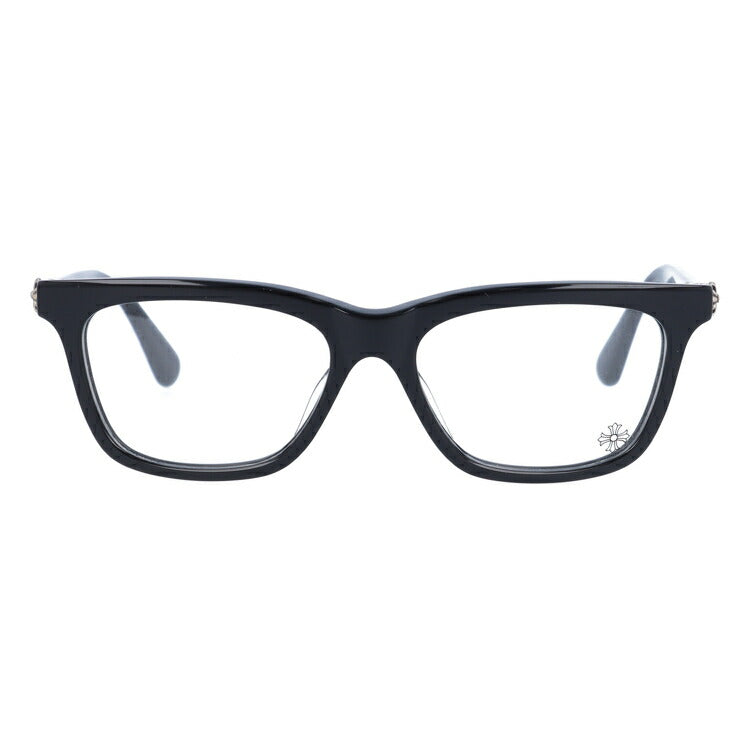 クロムハーツ メガネ 度付き 度なし 伊達メガネ 眼鏡 メガネフレーム CHROME HEARTS レギュラーフィット RESURECTUM BK 51サイズ ウェリントン型 日本製 クロス CHプラス ユニセックス メンズ レディース 紫外線 UVカット ラッピング無料