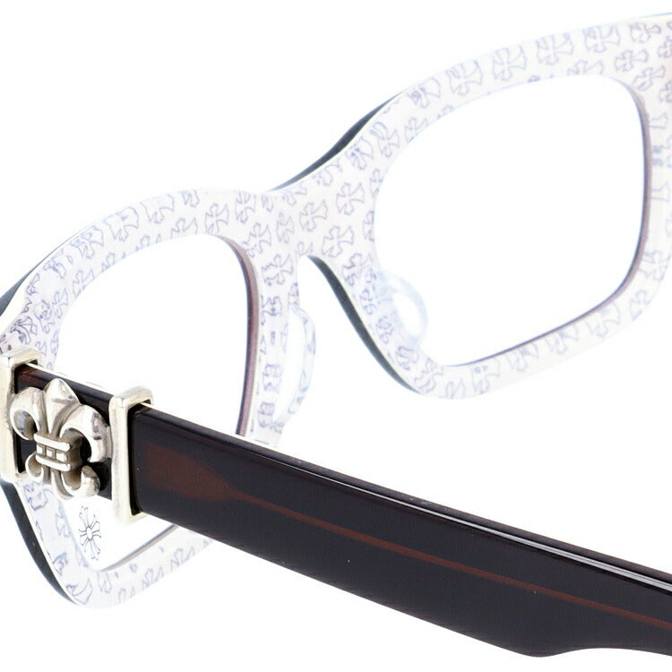 クロムハーツ メガネ 度付き 度なし 伊達メガネ 眼鏡 メガネフレーム CHROME HEARTS アジアンフィット BANGADANG II-A CWC 52サイズ スクエア型 日本製 フレア クロス ユニセックス メンズ レディース 紫外線 UVカット ラッピング無料