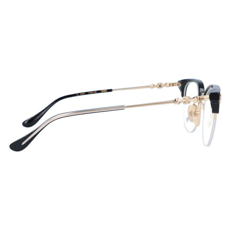 クロムハーツ メガネ 度付き 度なし 伊達メガネ 眼鏡 メガネフレーム CHROME HEARTS TANG BK/GP 51サイズ ブロー型 CHクロス ユニセックス メンズ レディース 紫外線 UVカット ラッピング無料