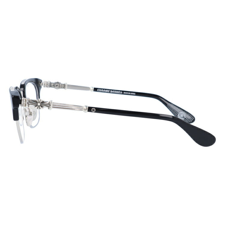 クロムハーツ メガネ 度付き 度なし 伊達メガネ 眼鏡 メガネフレーム CHROME HEARTS BONENNOISSEUR II BK/BS 53サイズ ブロー型 CHクロス CHプラス ユニセックス メンズ レディース 紫外線 UVカット ラッピング無料