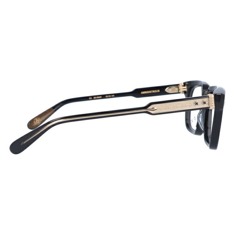クロムハーツ メガネフレーム 伊達メガネ レギュラーフィット CHROME HEARTS AMBIDIXTROUS BK-18KGP 53サイズ CHプラス ウェリントン型 ユニセックス メンズ レディース