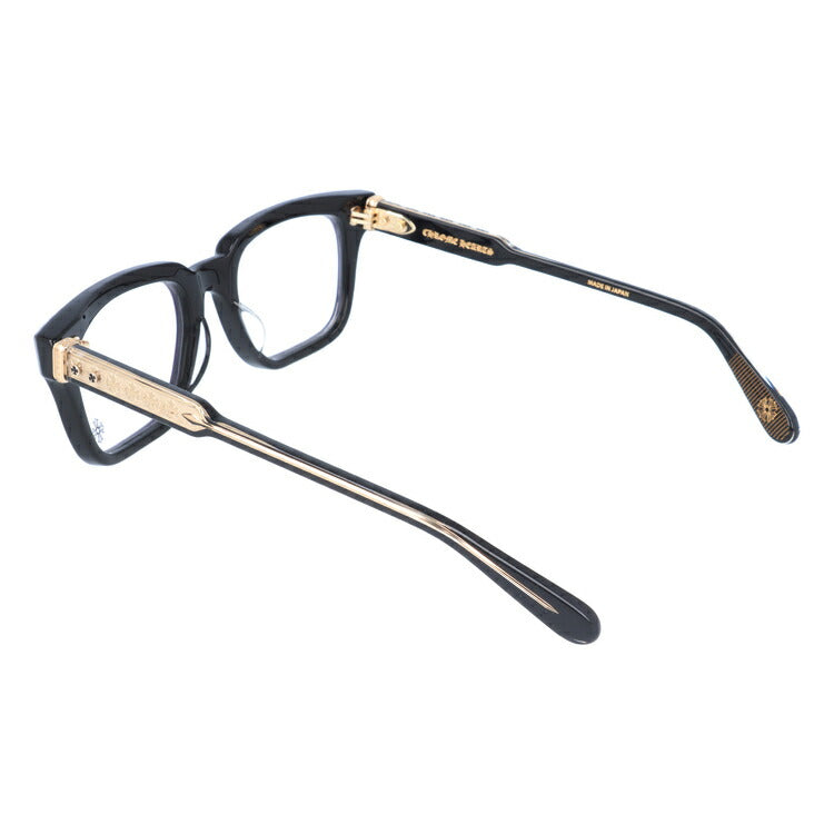 クロムハーツ メガネフレーム 伊達メガネ レギュラーフィット CHROME HEARTS AMBIDIXTROUS BK-18KGP 53サイズ CHプラス ウェリントン型 ユニセックス メンズ レディース