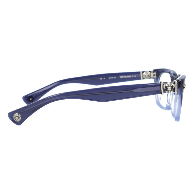 クロムハーツ メガネ 度付き 度なし 伊達メガネ 眼鏡 メガネフレーム CHROME HEARTS アジアンフィット GITTIN ANY?-A IF Indigo Fade 52サイズ ウェリントン型 日本製 BSフレア ユニセックス メンズ レディース 紫外線 UVカット ラッピング無料