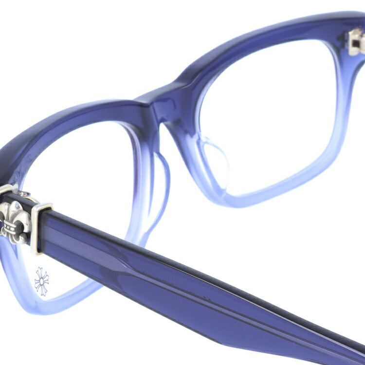 クロムハーツ メガネ 度付き 度なし 伊達メガネ 眼鏡 メガネフレーム CHROME HEARTS アジアンフィット GITTIN ANY?-A IF Indigo Fade 52サイズ ウェリントン型 日本製 BSフレア ユニセックス メンズ レディース 紫外線 UVカット ラッピング無料
