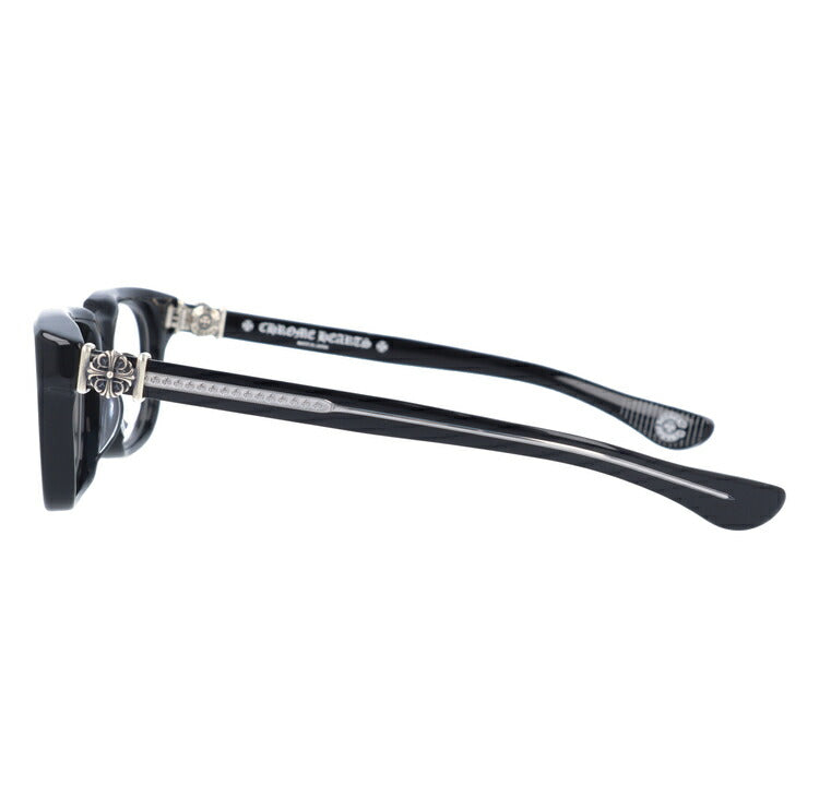 クロムハーツ メガネ 度付き 度なし 伊達メガネ 眼鏡 メガネフレーム CHROME HEARTS レギュラーフィット GRIM BK Black 54サイズ スクエア型 日本製 フローラル ユニセックス メンズ レディース 紫外線 UVカット ラッピング無料