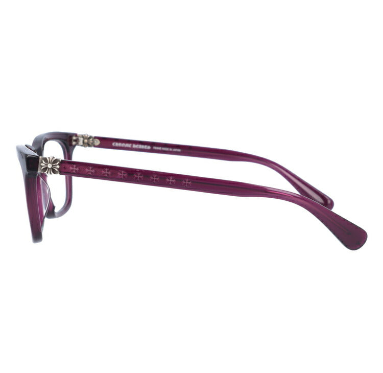 クロムハーツ メガネ 度付き 度なし 伊達メガネ 眼鏡 メガネフレーム CHROME HEARTS レギュラーフィット RESURECTUM DP Deep Purple 51サイズ ウェリントン型 日本製 フローラル ユニセックス メンズ レディース 紫外線 UVカット ラッピング無料