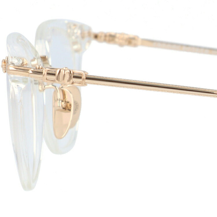 クロムハーツ メガネ 度付き 度なし 伊達メガネ 眼鏡 メガネフレーム CHROME HEARTS SHAGASS 51 CRYS/GP Crystal/Gold Plated 51サイズ ウェリントン型 日本製 フローラル ユニセックス メンズ レディース 紫外線 UVカット ラッピング無料