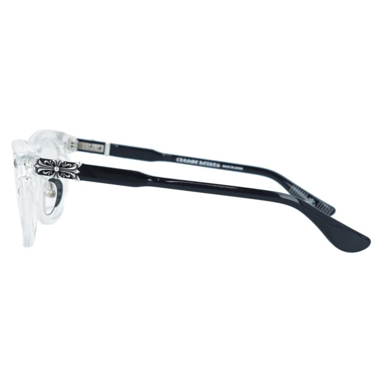 クロムハーツ メガネフレーム 伊達メガネ CHROME HEARTS RODSICLE CRYS-BK 51サイズ フローラル ボストン型 ユニセックス メンズ レディース