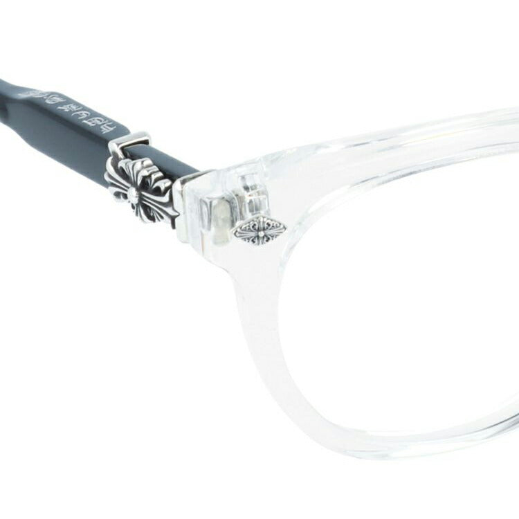 クロムハーツ メガネフレーム 伊達メガネ CHROME HEARTS RODSICLE CRYS-BK 51サイズ フローラル ボストン型 ユニセックス メンズ レディース