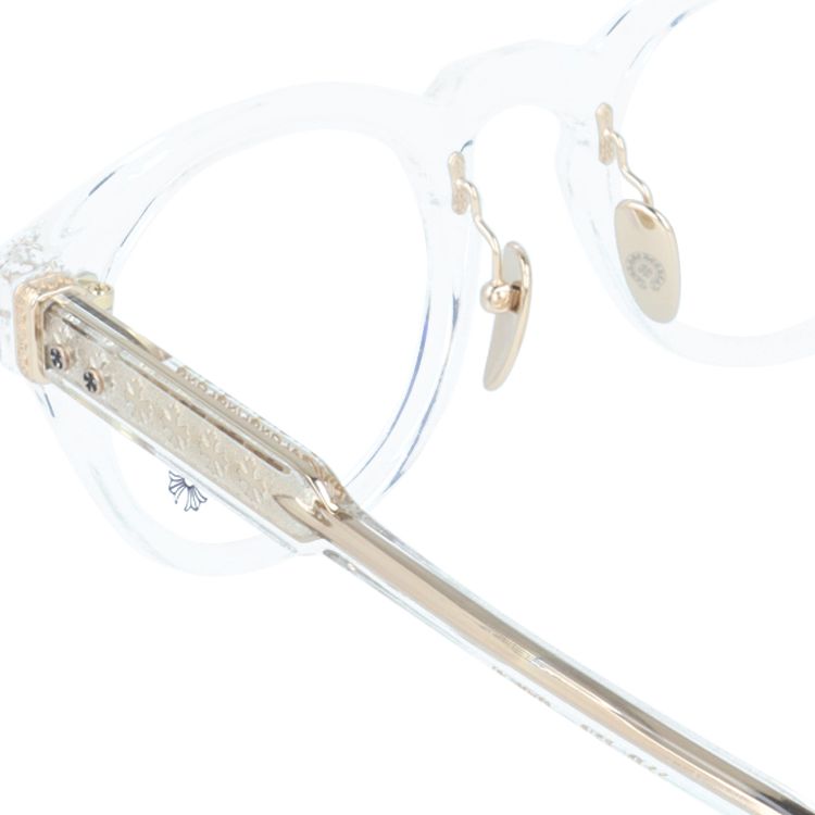 クロムハーツ メガネフレーム 伊達メガネ CHROME HEARTS DINGALONGLINGLONG CRYS 49サイズ CHプラス ボストン型 ユニセックス メンズ レディース