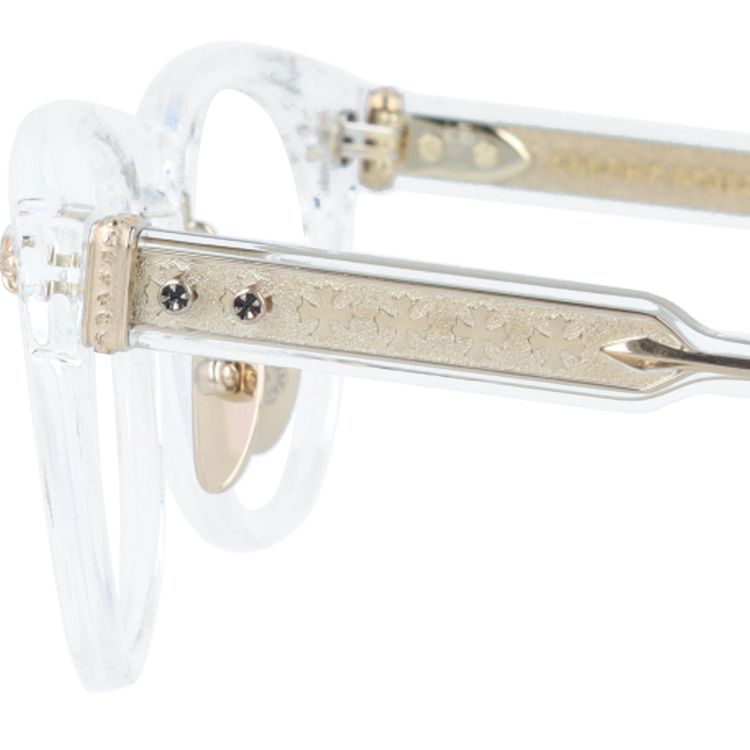 クロムハーツ メガネフレーム 伊達メガネ CHROME HEARTS DINGALONGLINGLONG CRYS 49サイズ CHプラス ボストン型 ユニセックス メンズ レディース