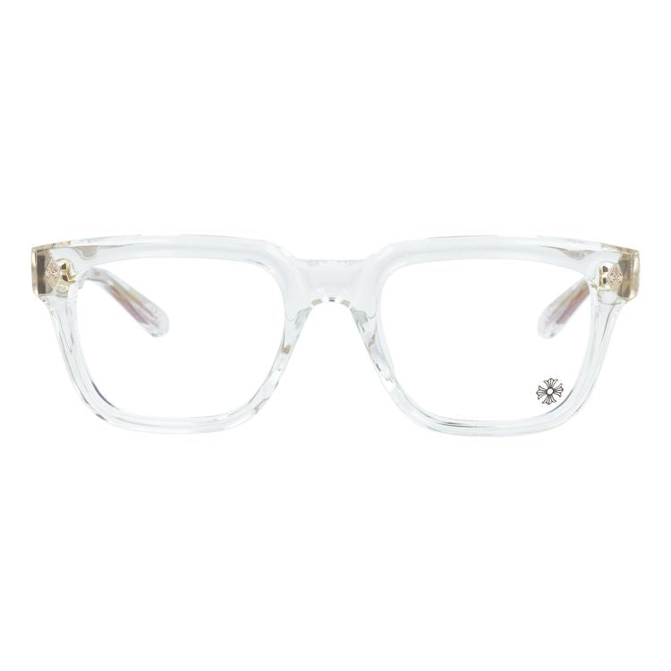 クロムハーツ メガネフレーム 伊達メガネ レギュラーフィット CHROME HEARTS AMBIDIXTROUS CRYS-18KGP 53サイズ CHプラス ウェリントン型 ユニセックス メンズ レディース