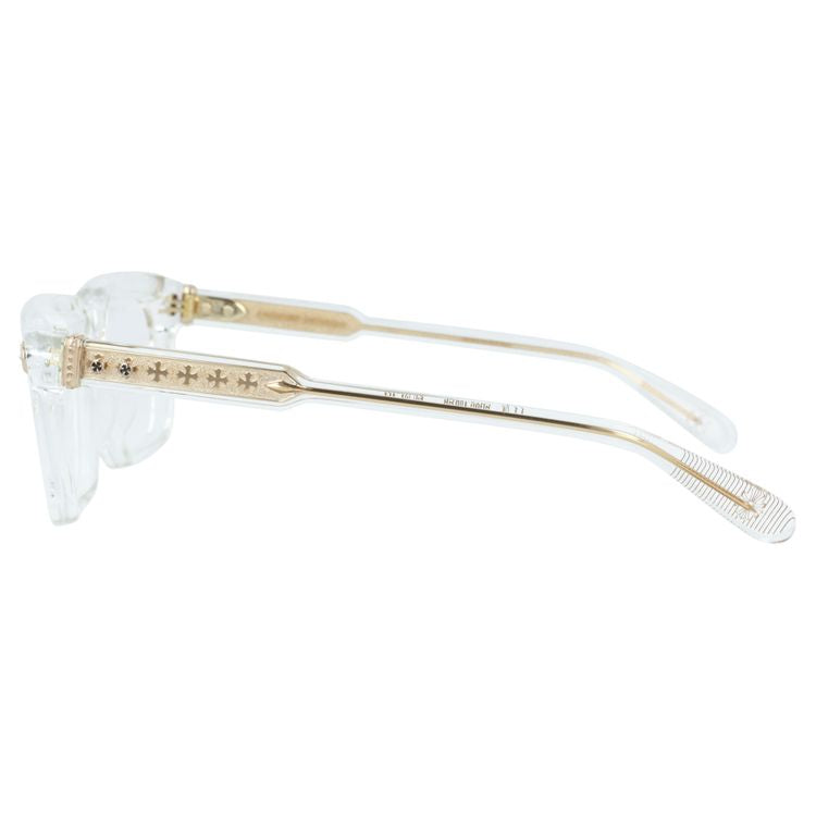 クロムハーツ メガネフレーム 伊達メガネ レギュラーフィット CHROME HEARTS AMBIDIXTROUS CRYS-18KGP 53サイズ CHプラス ウェリントン型 ユニセックス メンズ レディース