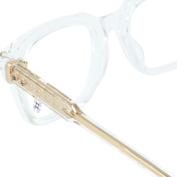 クロムハーツ メガネフレーム 伊達メガネ レギュラーフィット CHROME HEARTS AMBIDIXTROUS CRYS-18KGP 53サイズ CHプラス ウェリントン型 ユニセックス メンズ レディース