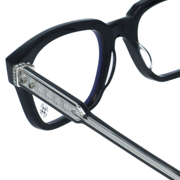 クロムハーツ メガネフレーム 伊達メガネ レギュラーフィット CHROME HEARTS AMBIDIXTROUS BK 53サイズ CHプラス ウェリントン型 ユニセックス メンズ レディース