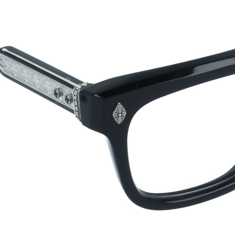クロムハーツ メガネフレーム 伊達メガネ レギュラーフィット CHROME HEARTS AMBIDIXTROUS BK 53サイズ CHプラス ウェリントン型 ユニセックス メンズ レディース