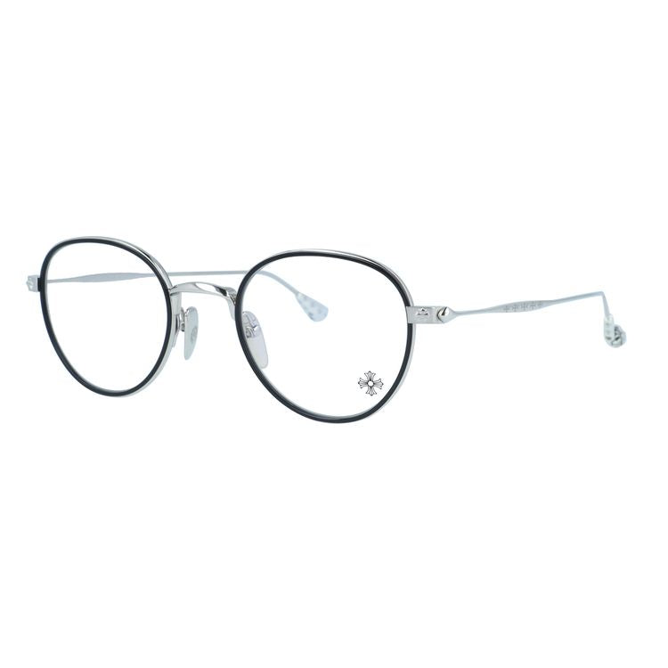 クロムハーツ メガネフレーム 伊達メガネ CHROME HEARTS BONE PRONE IV BK/SS 49サイズ CHプラス ボストン型 ユニセックス メンズ レディース