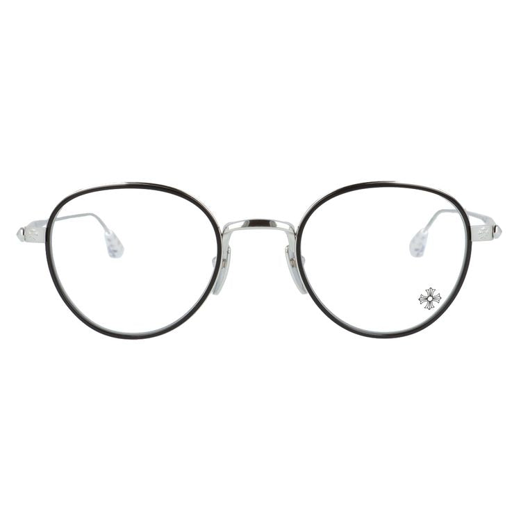 クロムハーツ メガネフレーム 伊達メガネ CHROME HEARTS BONE PRONE IV BK/SS 49サイズ CHプラス ボストン型 ユニセックス メンズ レディース