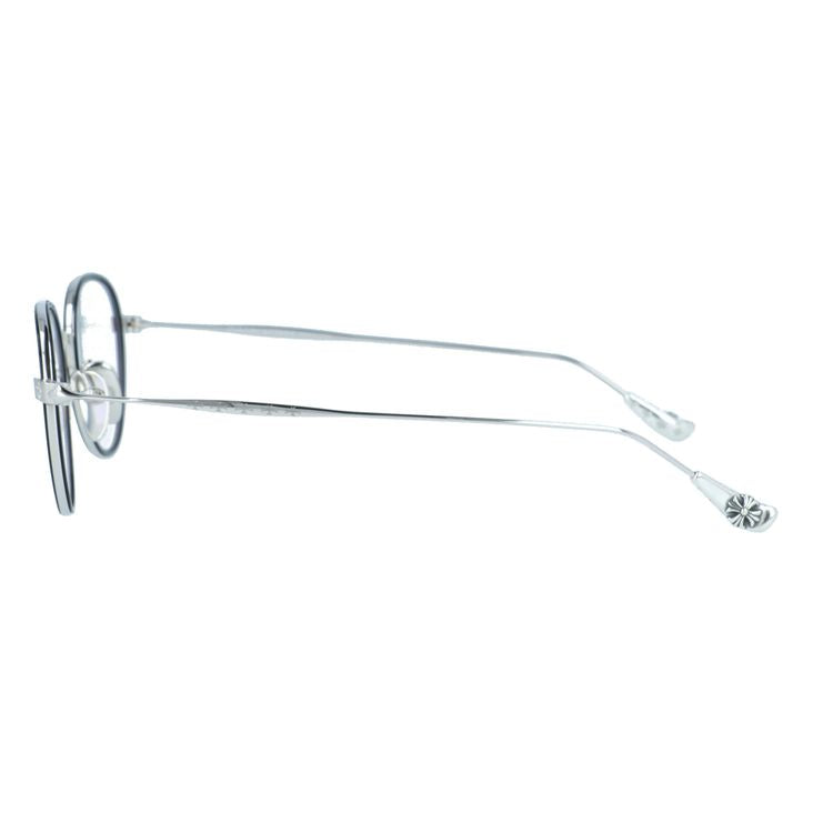 クロムハーツ メガネフレーム 伊達メガネ CHROME HEARTS BONE PRONE IV BK/SS 49サイズ CHプラス ボストン型 ユニセックス メンズ レディース
