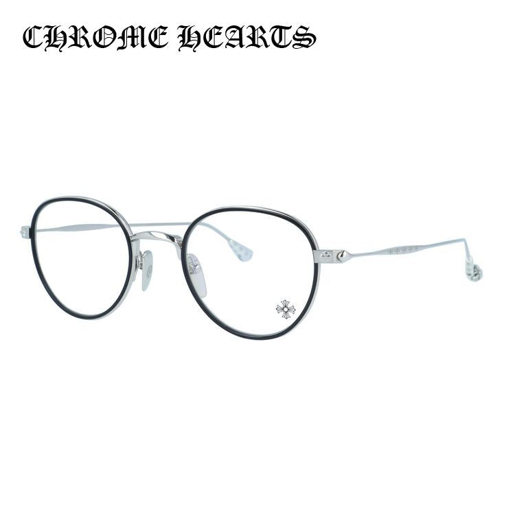 クロムハーツ メガネフレーム 伊達メガネ CHROME HEARTS BONE PRONE IV BK/SS 49サイズ CHプラス ボストン型 ユニセックス メンズ レディース
