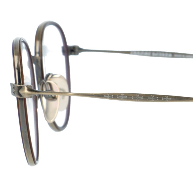 クロムハーツ メガネフレーム 伊達メガネ CHROME HEARTS BONE PRONE IV CLB/AG 49サイズ CHプラス ボストン型 ユニセックス メンズ レディース