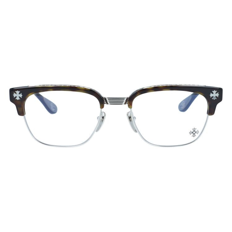 クロムハーツ メガネフレーム 伊達メガネ CHROME HEARTS BONENNOISSEUR II DT/SS 53サイズ CHクロス ブロー型 ウェリントン型 ユニセックス メンズ レディース