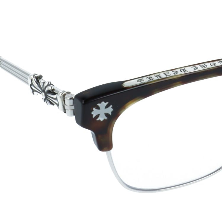 クロムハーツ メガネフレーム 伊達メガネ CHROME HEARTS BONENNOISSEUR II DT/SS 53サイズ CHクロス ブロー型 ウェリントン型 ユニセックス メンズ レディース