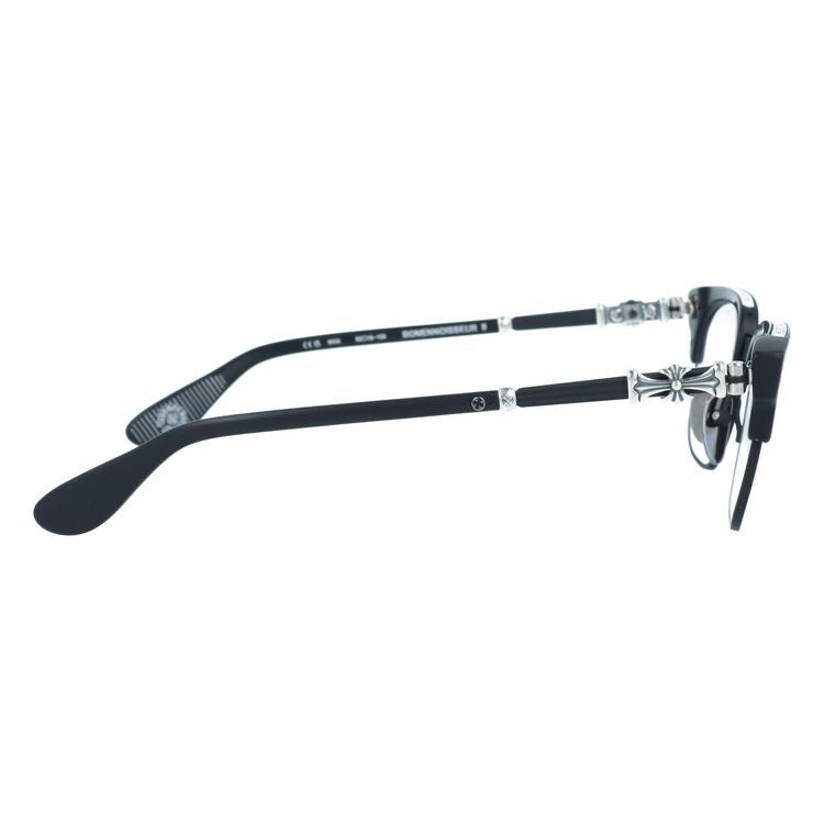クロムハーツ メガネフレーム 伊達メガネ CHROME HEARTS BONENNOISSEUR II MBK 53サイズ CHクロス ブロー型 ウェリントン型 ユニセックス メンズ レディース